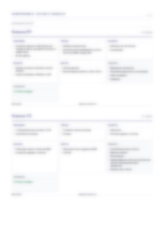 Página de cronograma com checkboxes