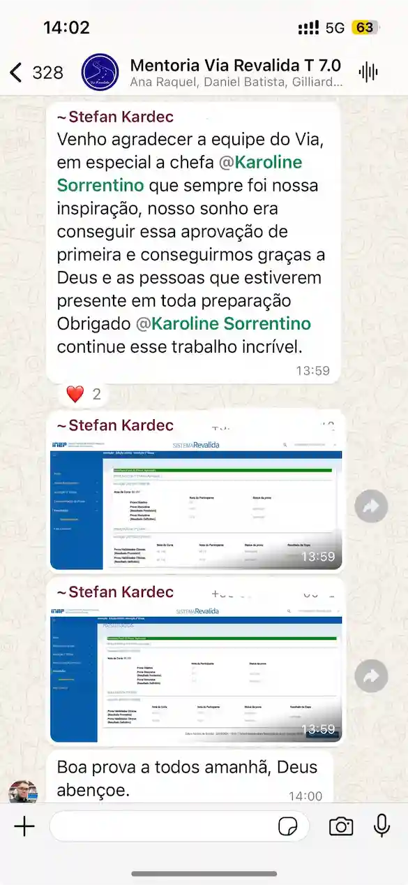 Depoimento de Stefan Kardec agradecendo