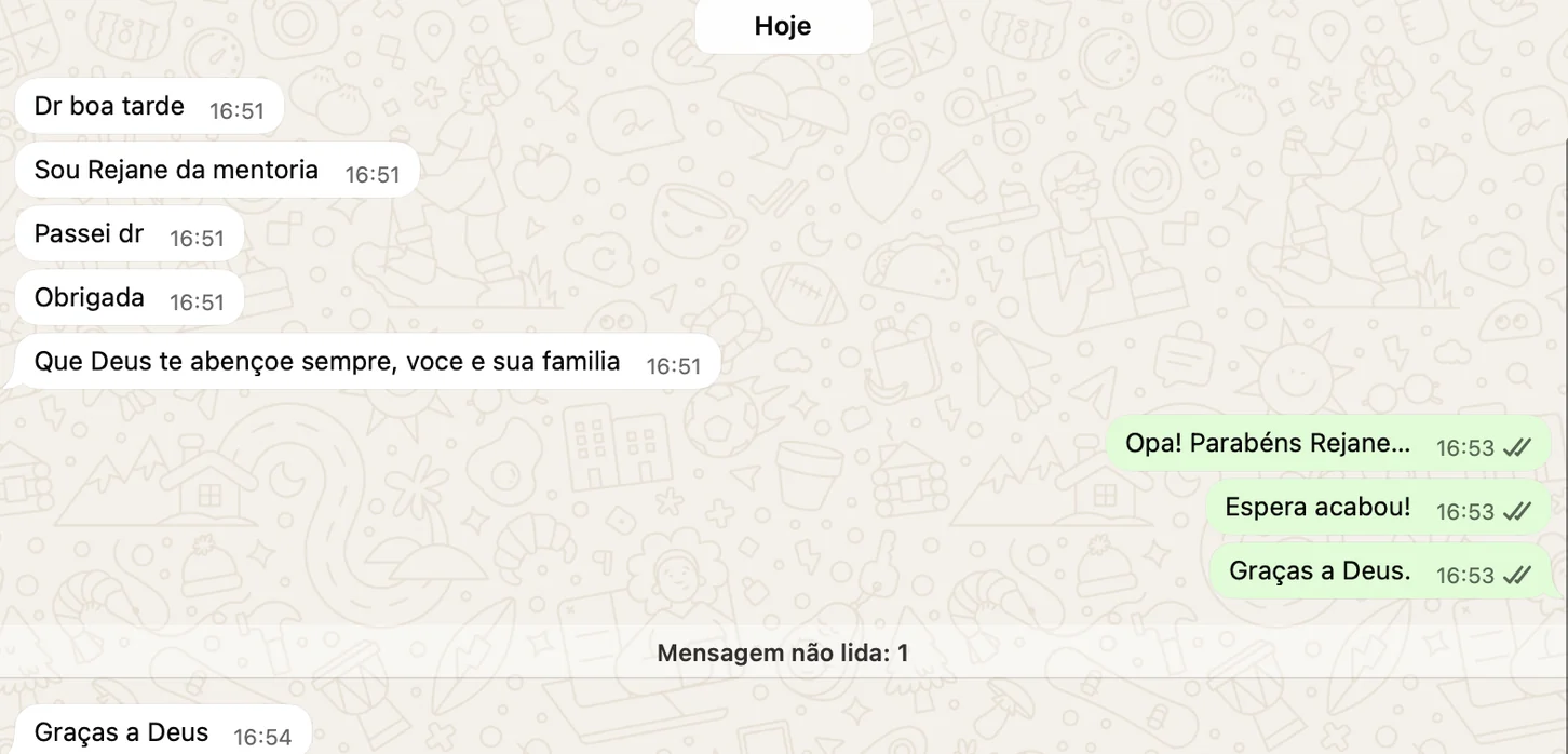 Depoimento de aprovação 1