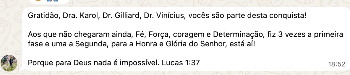 Depoimento de aprovação 4