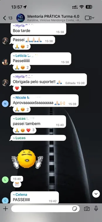 Depoimento de aprovação 5